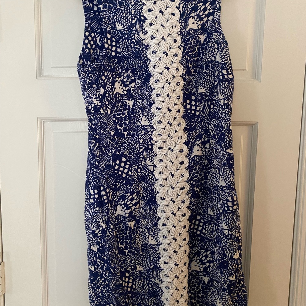 Lilly Pulitzer for Target Blue and White Sheath Mini Dress